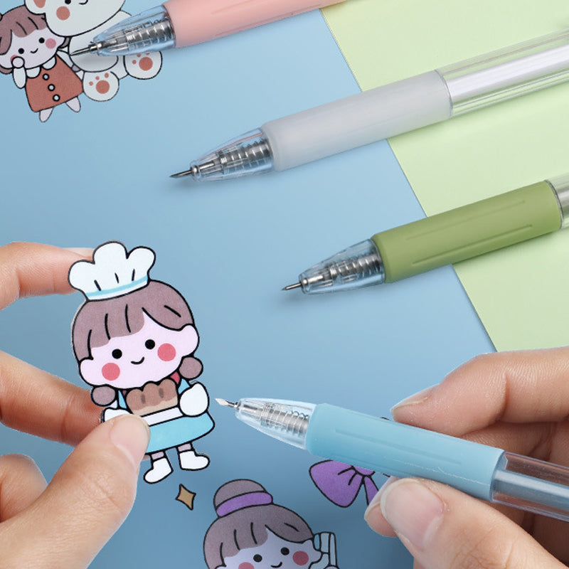 Morandi Cartoon Pattern Student Utility Knife Pen