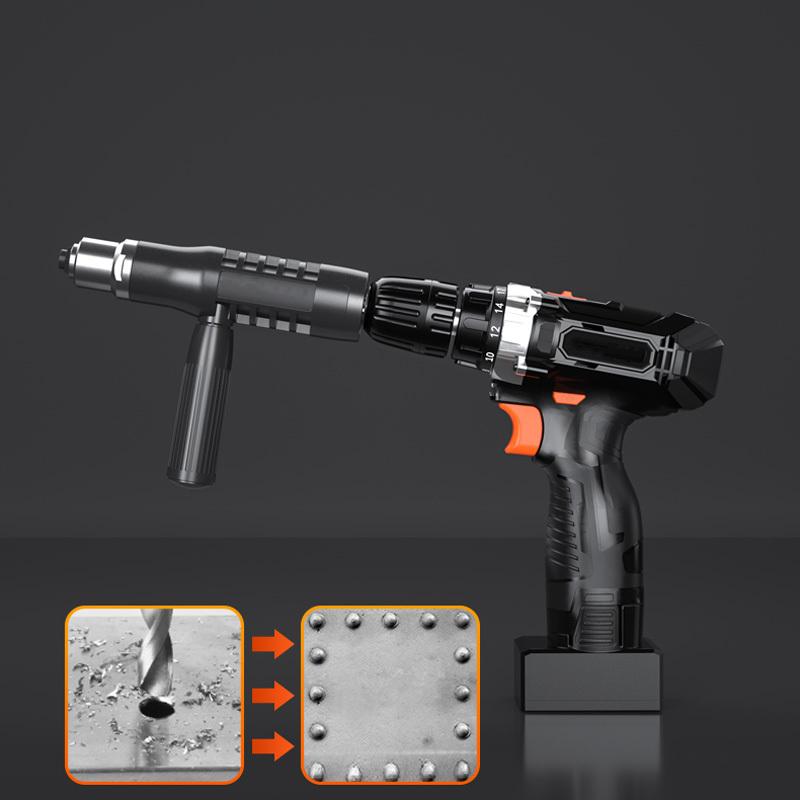 【🔥50% OFF🔥】Professional Rivet Gun Adapter Kit 🛠With 4Pcs Different Nozzle Bolts