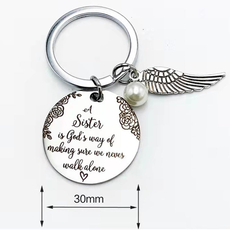 Stainless Steel Keychain For Sister