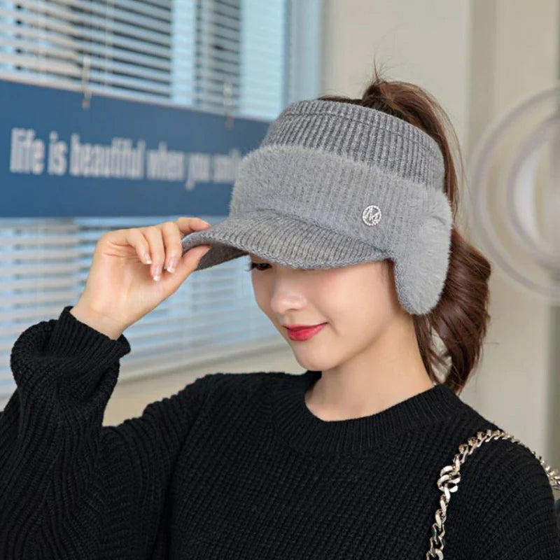 Women's Fashion Ear Guard Knit Cap