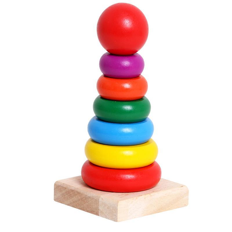 Educational Tower of Matching Building Blocks Toy